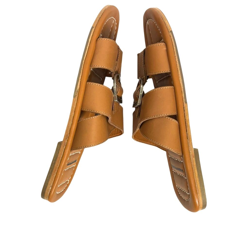 Free People Women's Sloan Buckle Leather Sandals in Cinnamon Clay NEW Size 6 - Picture 4 of 10
